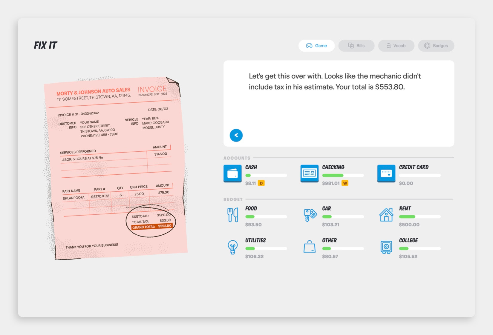 Screenshot of one Banzai's interactive course